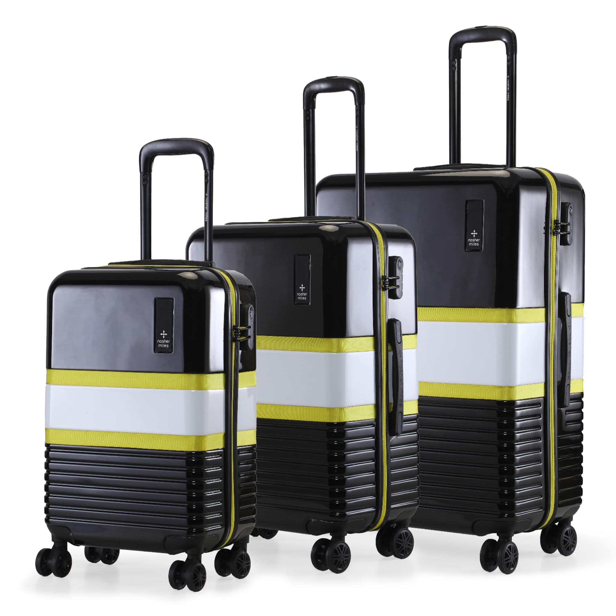 Nasher Miles Mexico Hard Sided Polycarbonate Luggage Set Of