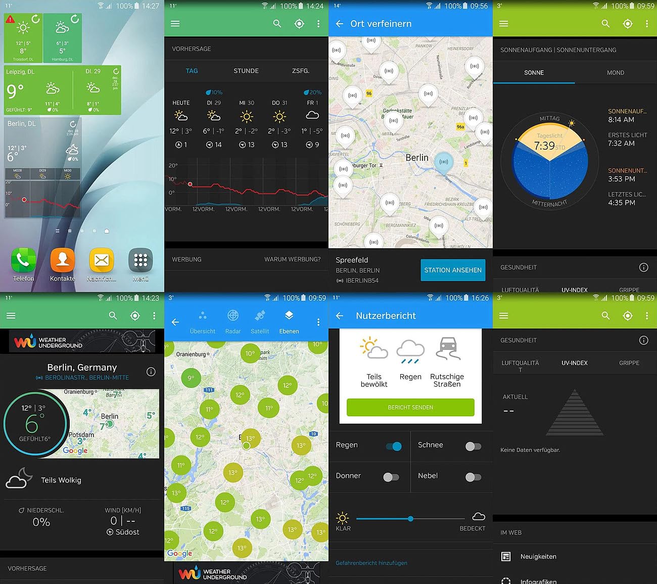 infactory Wetterstation Smart: WLAN-Funk-Wetterstation mit XL-Farbdisplay, App, Weather Underground (mit Regenmesser, Profi, fws)
