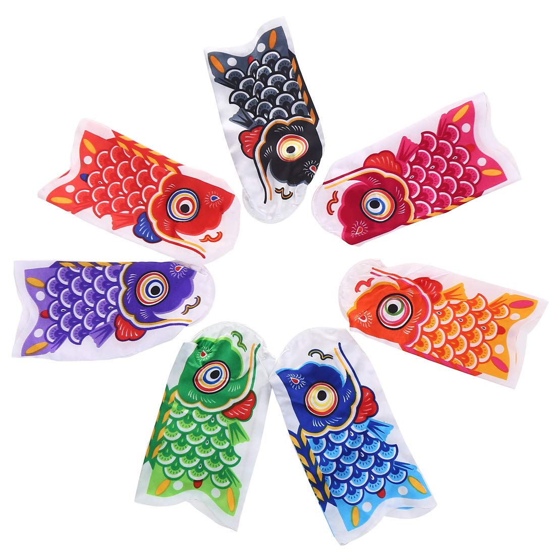 Koinobori Indoor Mini Koinobori 5.9 inches (15 cm), 7-Color Set, Carp Story, Baby Shower, First Festival, Children's Day, Luncheon Festival, Boys, Girls, Children's Day, Overseas Souvenir, Interior De