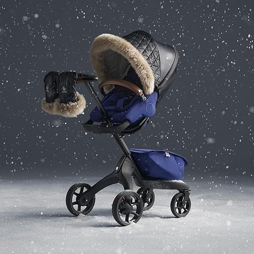 Miniatura 6 de Stokke Xplory X - Kit de invierno, color negro ónix, protege al bebé del clima frío y el viento, incluye guantes de forro polar para padres, telas