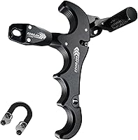 Vista 10 de Lanzador de ayuda de arco compuesto y cuerda de bucle D, ajustable puede girar 360° pulgar liberación arco ayuda aleación de aluminio, ayudas