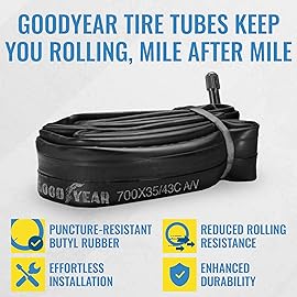 Goodyear Self-Sealing Bicycle Tube - 700c Bike Tube with Butyl Rubber - Dependable Mountain Bike Tubes for Premium Cycling - 700 X 35/43c