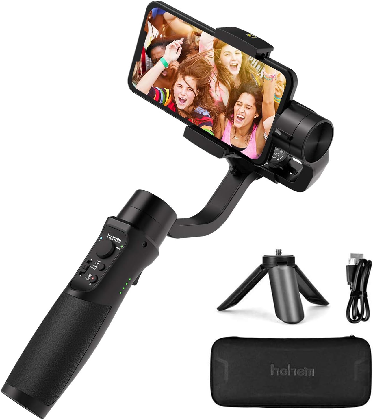 Hohem iSteady Mobile Plus 3-Axis Gimbal Stabilizer for Smartphones iPhone Gimbal with APP Control Handheld Gimbal Stabilizer for iPhone X XR Xs Gimbal Used for Vlog Youtuber [New Launch in 2019]