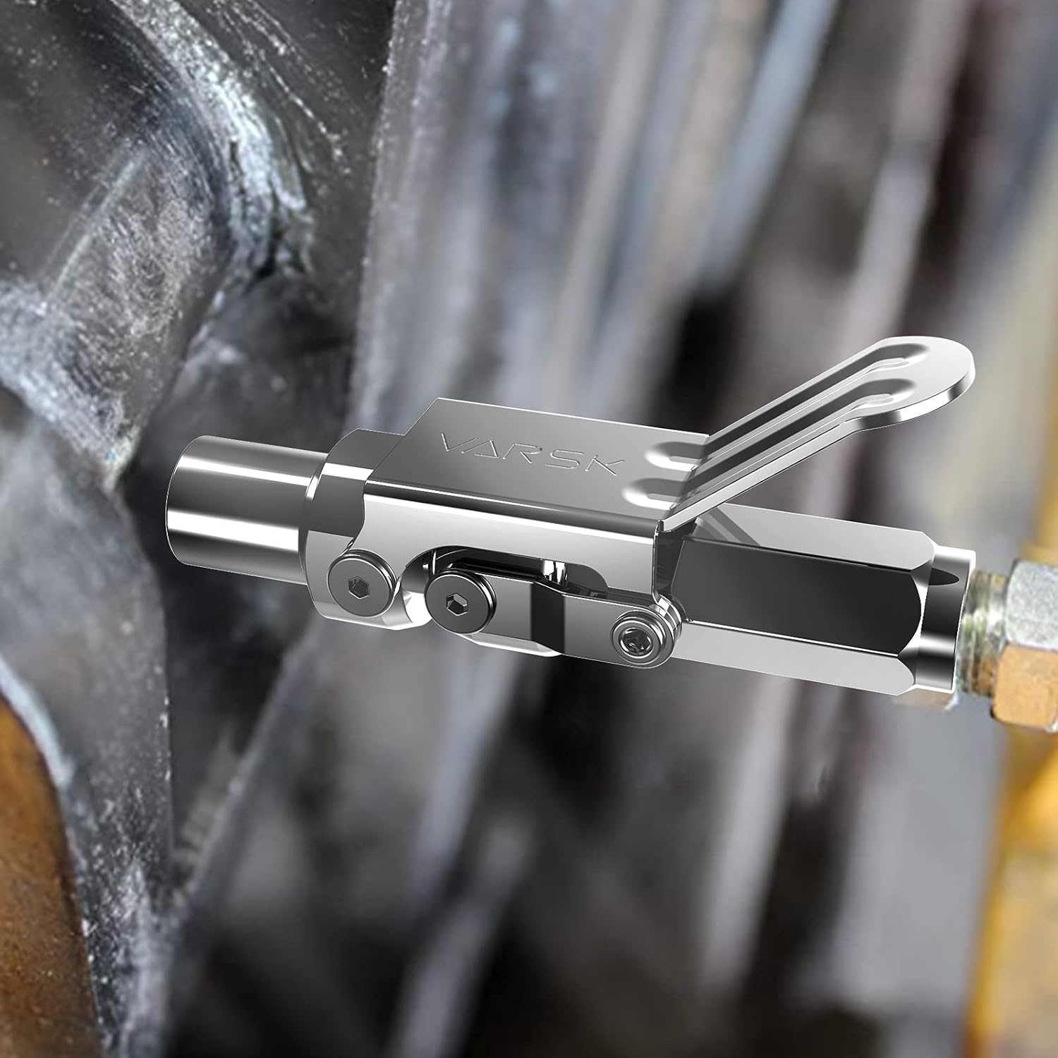Grease Gun Coupler, Heavy Duty Quick Release Grease Coupler Fits All SAE and Metric Zerk Fittings and All Grease Guns - 1/8'' NPT Fitting - 15,000 PSI Burst Pressure - VA409
