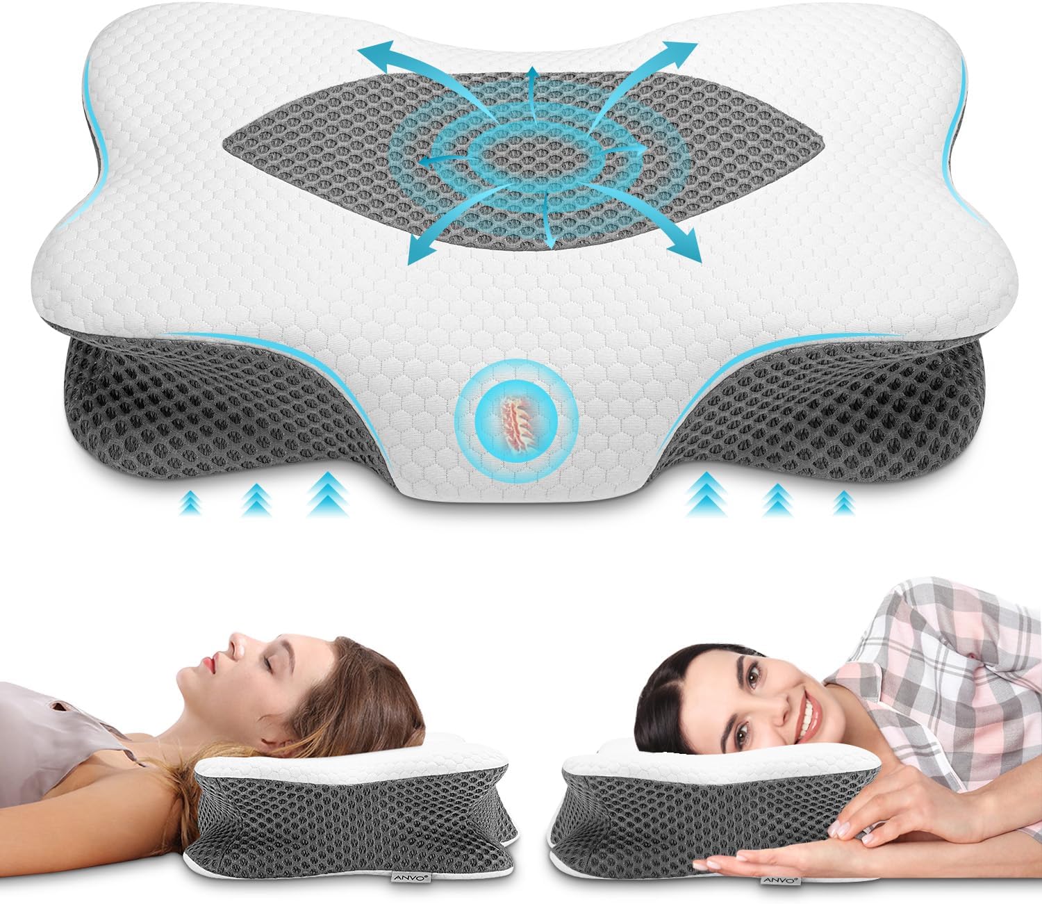 SUTERA Contour Memory Foam Pillow for Sleeping