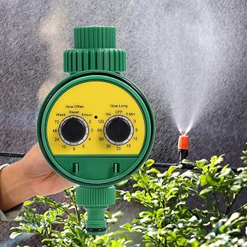 Water Timer, Automatic Electric Irrigation Timer Programmable Water Timer Irrigation System Controller for Lawns Garden