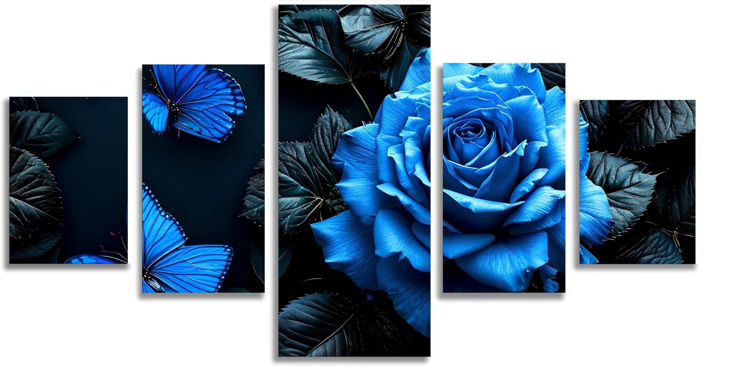 Diamond Painting Rose Papillon 5D Mefooge - Kit Complet Diamant Art Craft Adulte 100x60cm - 8