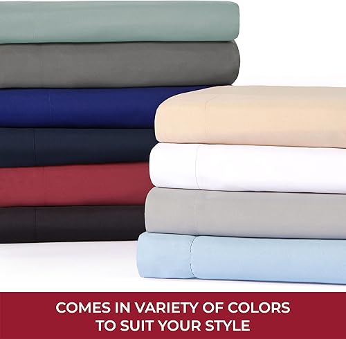 Miniatura 9 de Mellanni - Juego de sábanas cortas Queen, 4 piezas, colección Iconic, lujosas y extrasuaves, frescas, bolsillos profundos de hasta 10 pulgadas (casa
