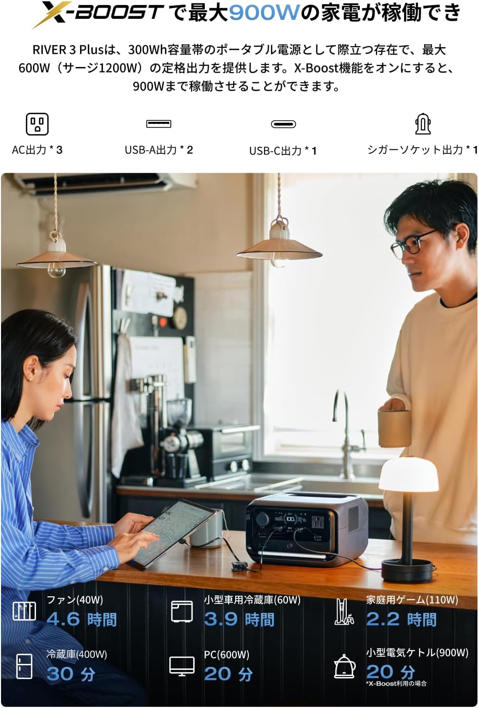 EcoFlow（エコフロー）RIVER 3 Plusの商品説明画像2