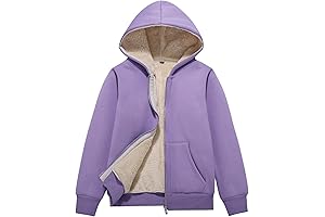 Cozy and Warm Unisex Kids Sherpa Hoodie Jacket