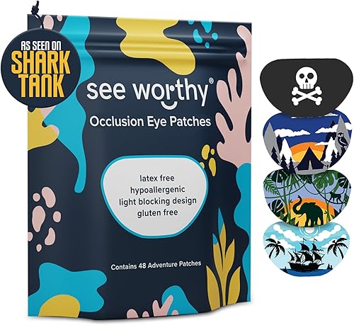 Parche adhesivo para niños y adultos, como se ve en Shark Tank, transpirable, cómodo parche de aventura para ojos perezosos, parches médicos para