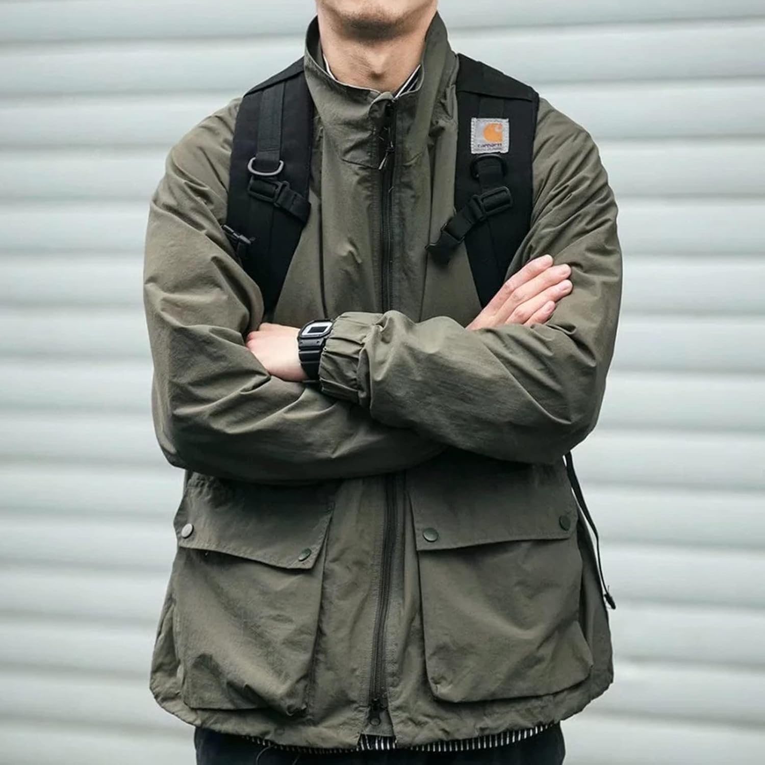 Windbreaker Gothic Clothes Streetwear Bomber Cyberpunk Tactical Techwear Zipper Jacket Flight Jackets for Men - Image 6