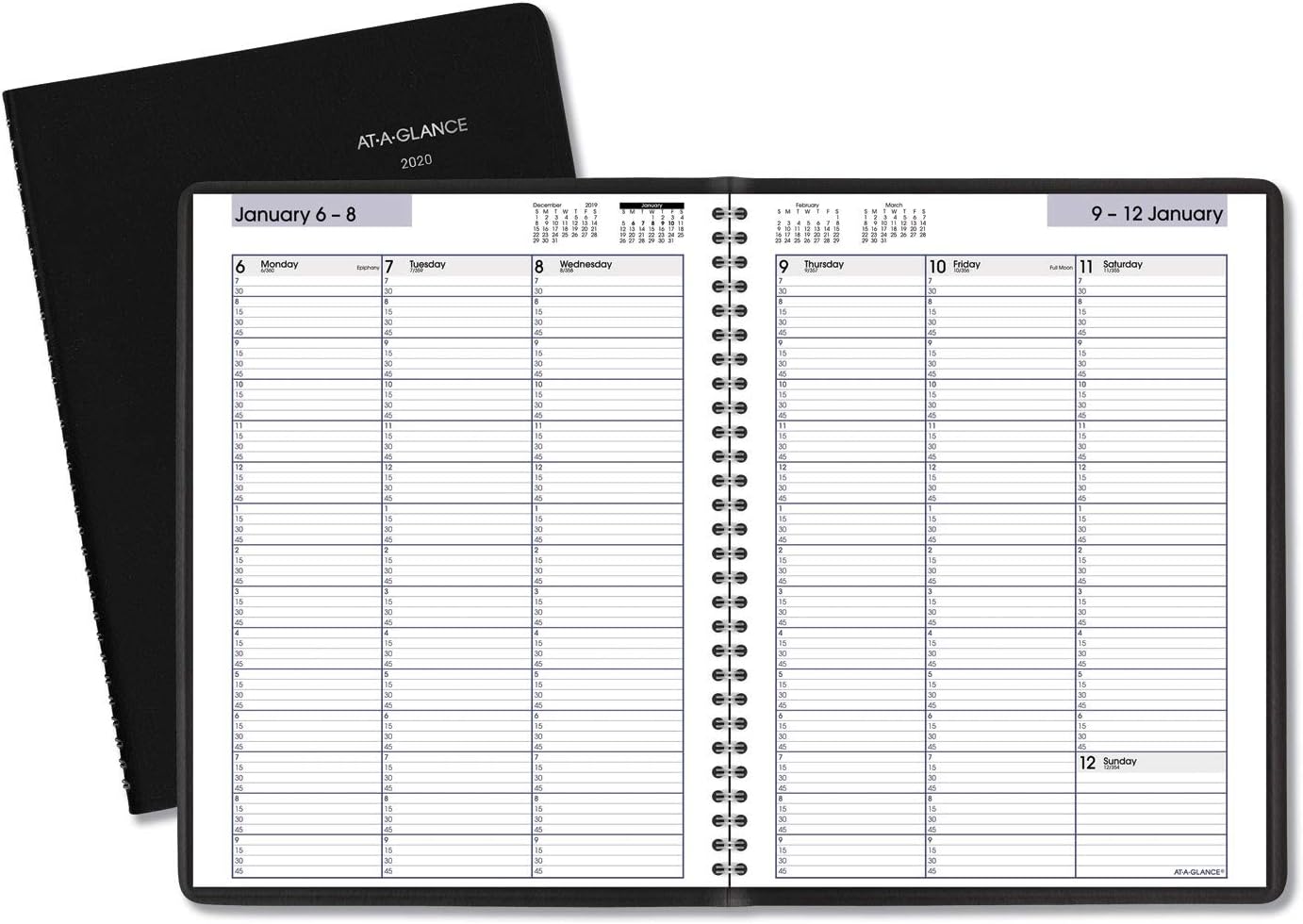 AT-A-GLANCE 2020 Weekly Appointment Book/Planner, DayMinder, 8" x 11", Large, Black (G52000)