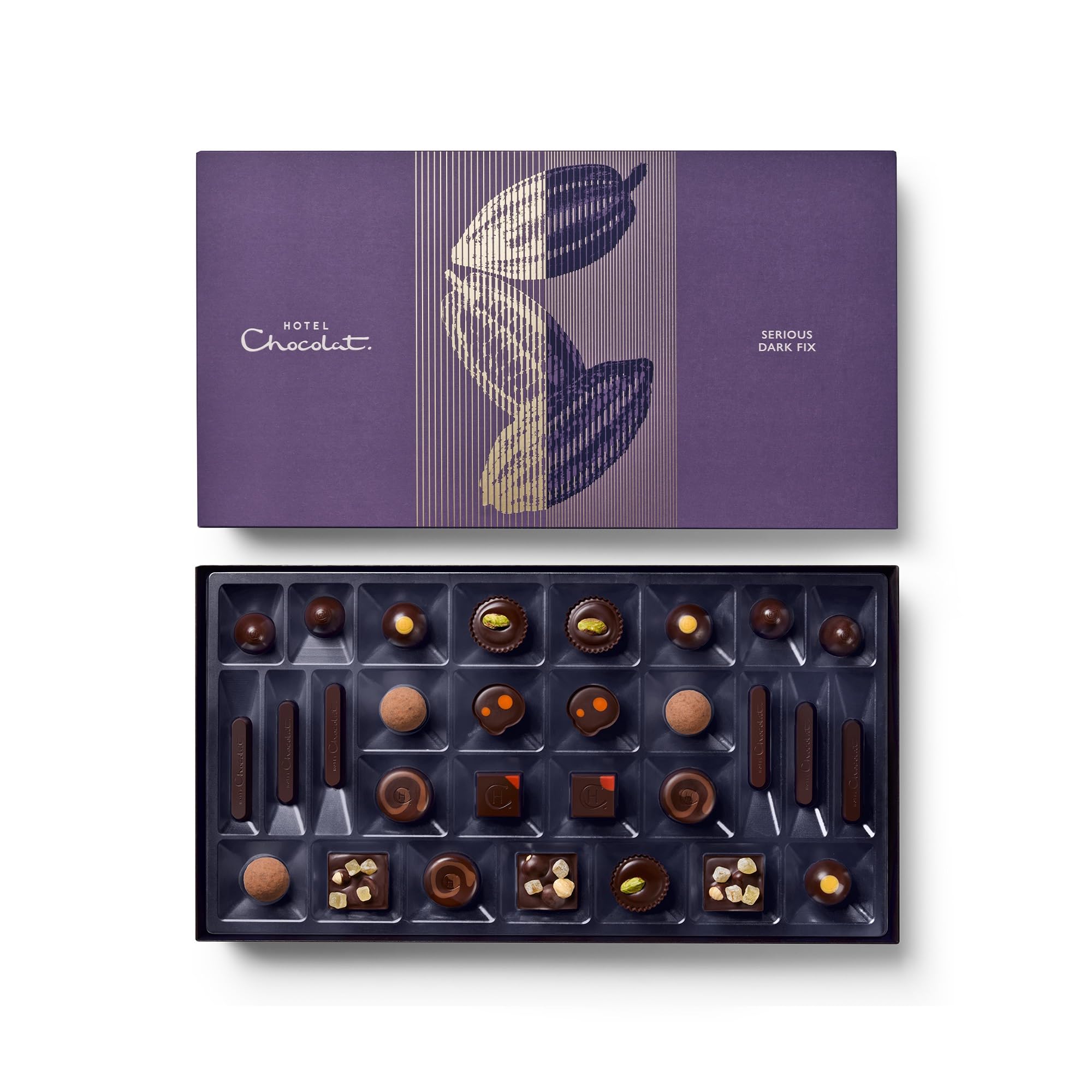 Hotel Chocolat Chocolate Gift Box – Dark Chocolate Assortment, 29 Pieces, Gourmet Chocolate Gift