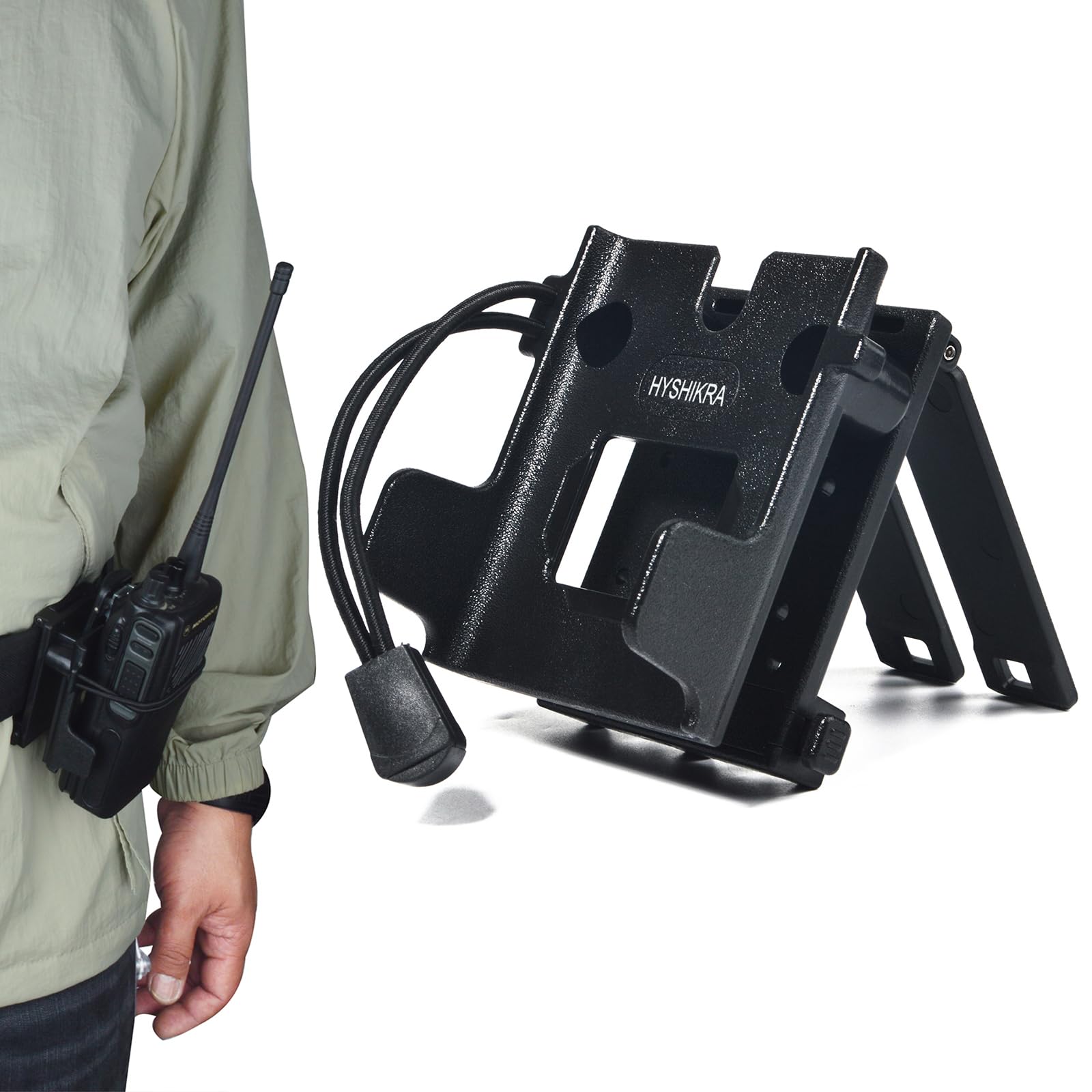 Clip universale da cintura fondina radio MOLLE supporto tattico per Baofeng Motorola Midland Kenwood Walkie-talkie