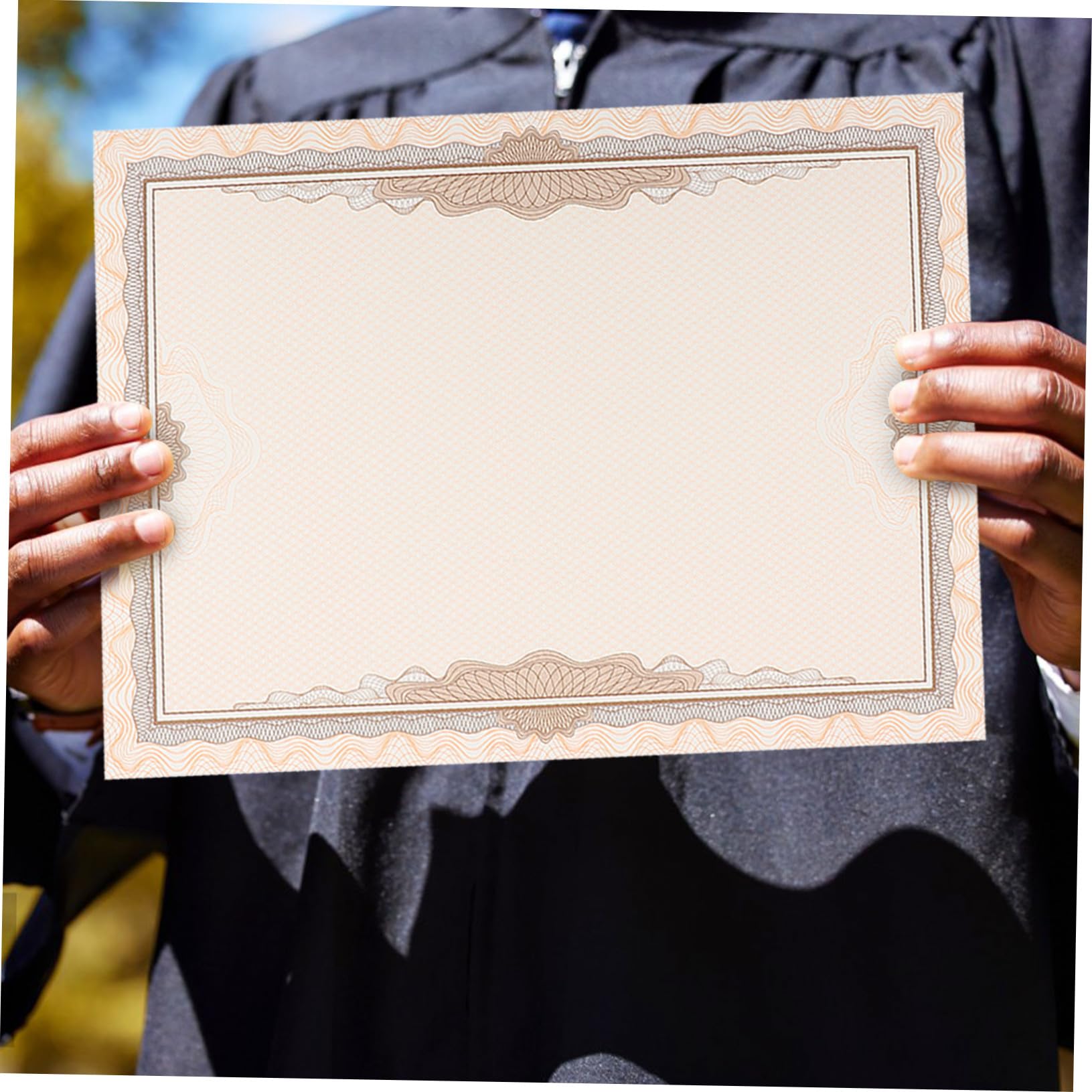 100 hojas Papel Diploma con Borde Floral Imprimible para Logros Escolares y Oficinas Compacto y Fácil Almacenamiento