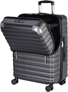 [アクタス] キャリーケース スーツケース ジッパー フロントオープン ハーフオープン フリーズ ストッパー付き 拡張機能付き 61(拡張時72) L