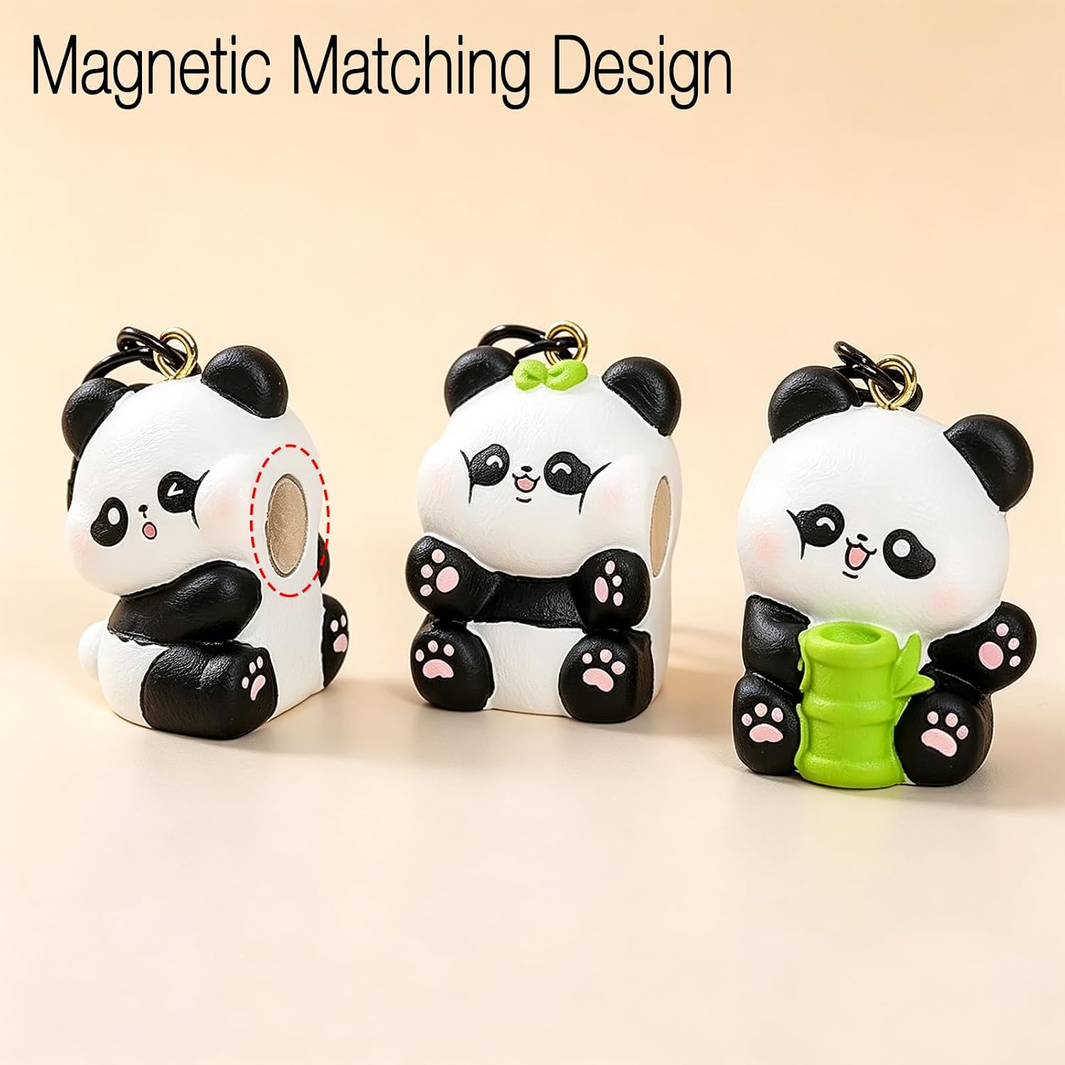 3 PCS Magnetic Cartoon Animal Keychains for Best Friends image 4