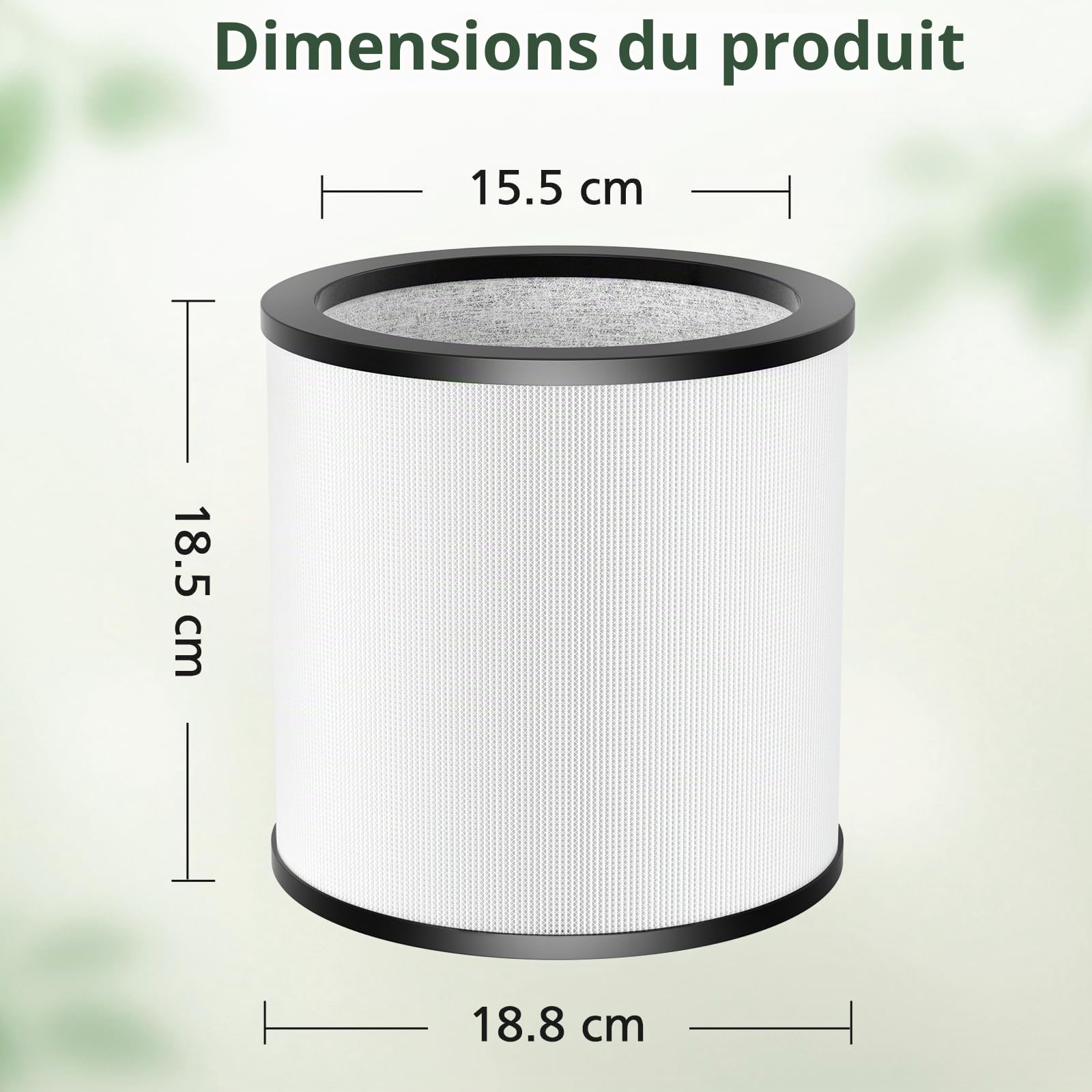 Filtre de rechange True HEPA TP01 compatible avec les modèles Dyson Tower Purifier Pure Cool Link TP01, TP02, TP03, AM11, BP01, à comparer à la pièce n° 968126-03, lot de 2
