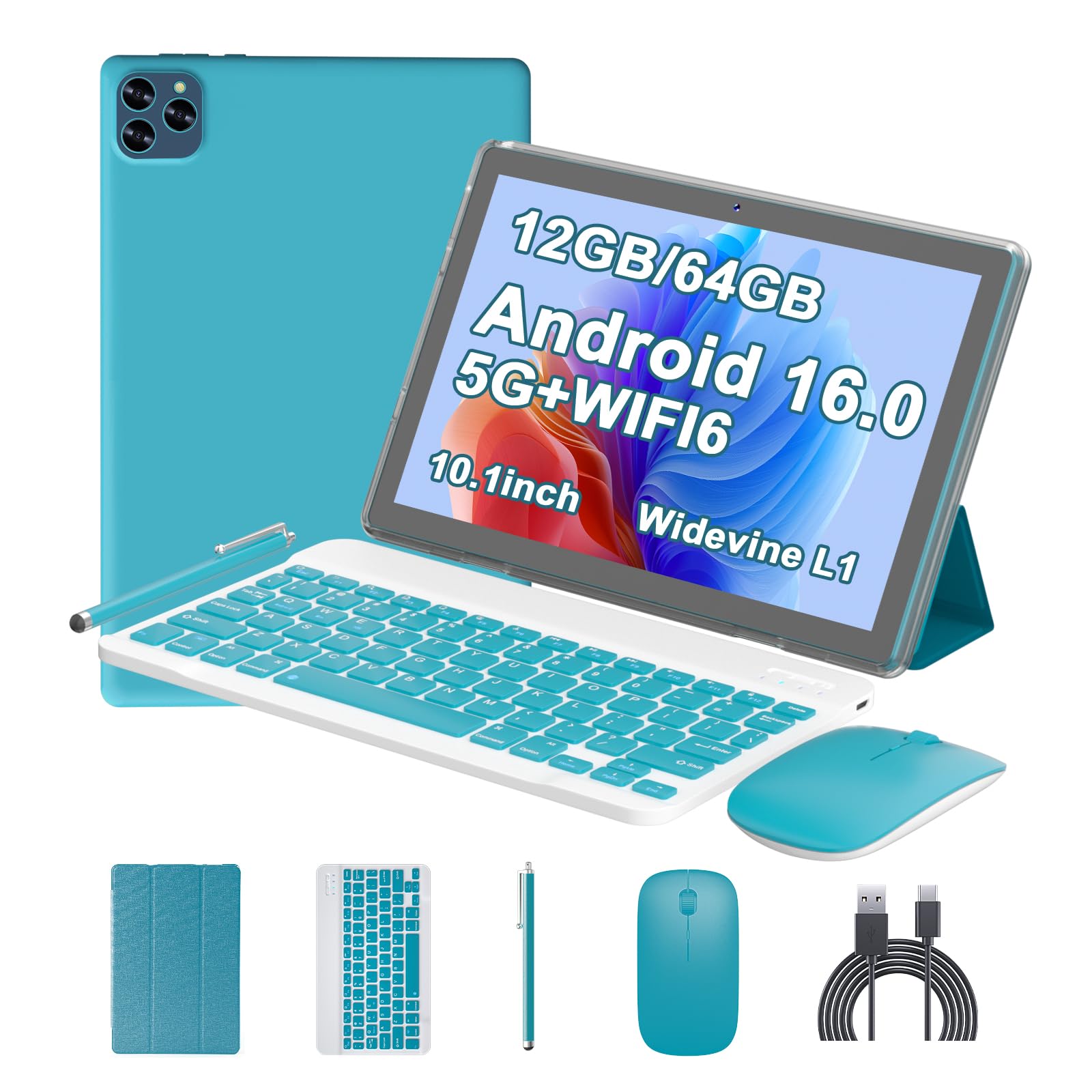 chi-kae　i7/16G/512G/Office24/Android Amazon.com : Android 16 Tablet 10 Inch, 12(3+9)GB RAM+64GB ROM, 2