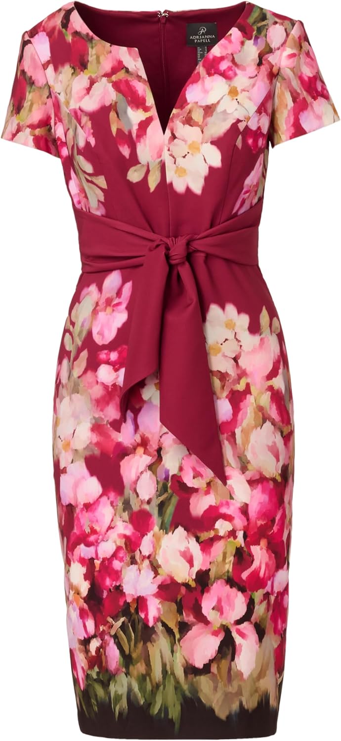 Adrianna Papell Womens Tie Front Stretch Twill Dress - Image 5