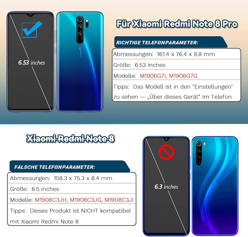 RongZy LCD Kijelző és Érintőképernyő Xiaomi Redmi Note 8 Pro Telefonhoz - 6,53 Hüvelykes Csereképernyő Szerelő Eszközökkel