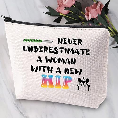 Miniatura 6 de JYTAPP Regalo de recuperación de reemplazo de cadera, nuevo regalo de cirugía articular para mujeres, bolsa de maquillaje, cirugía de recuperación