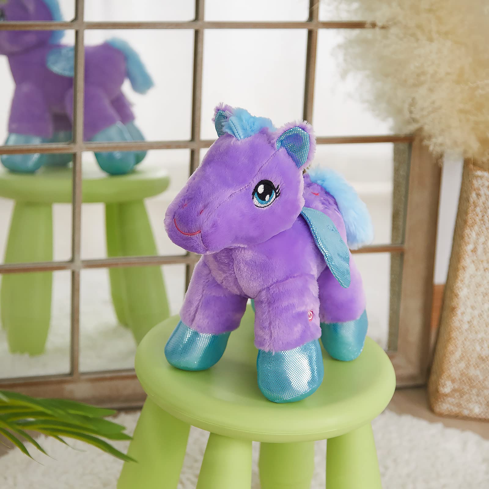Purple Plush Pegasus Purple Unicorn Pegasus Stuffed Animal Stuffed Toy  Unicornio