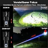 Shadowhawk LED Torch 500,000 Lumens, Extremely Bright USB Rechargeable Tactical Flashlight with Holster XHP70.2, IP67 Waterproof 5 Light Modes for Camping Hiking Emergencies - 4