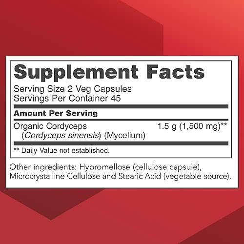 Miniatura 2 de Protocol Cordyceps 750mg - Apoyo inmunológico* - Cápsulas de hongos Cordyceps para la salud vascular* - Sin OMG - 90 cápsulas vegetales