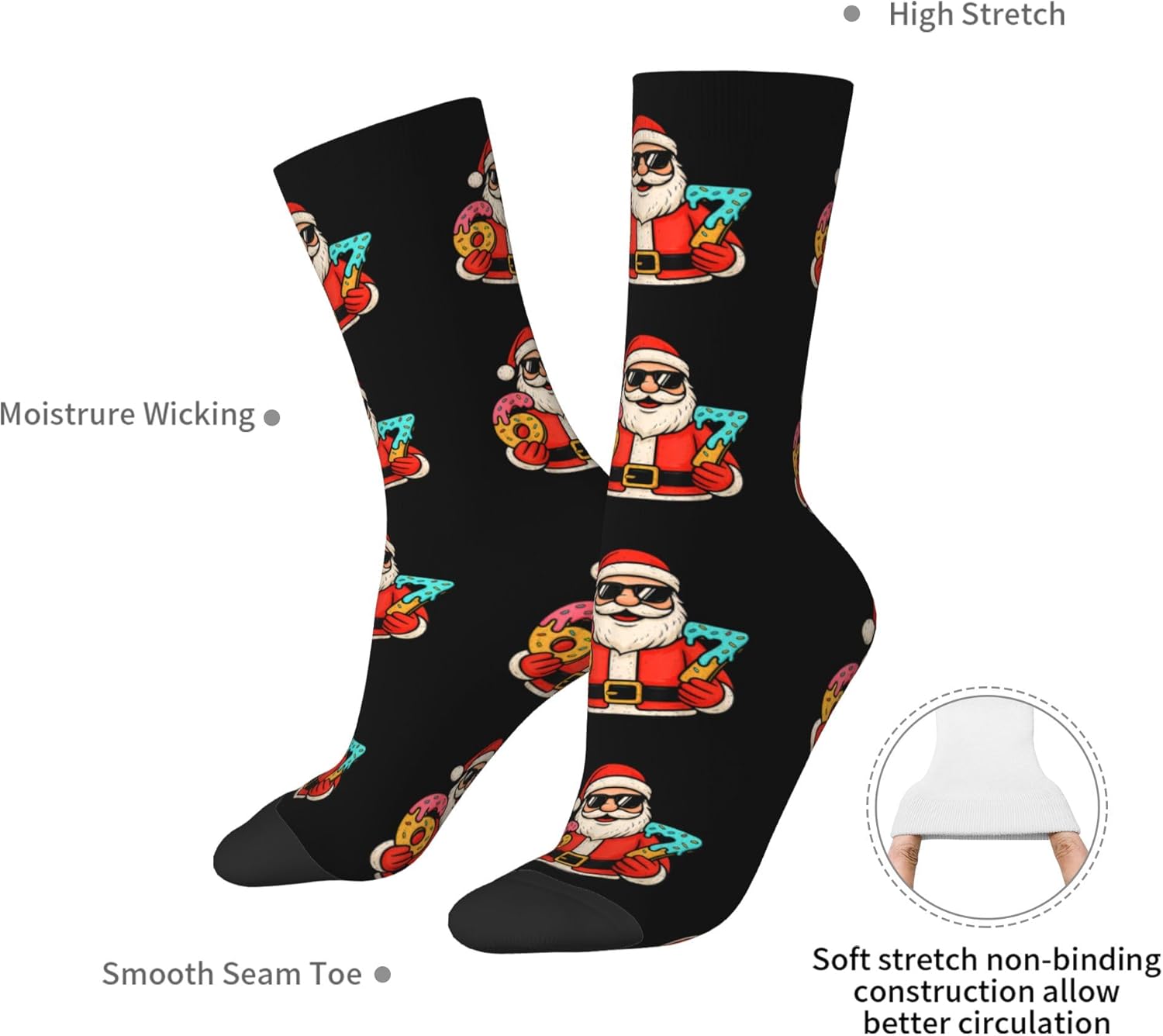 67 Socks Christmas 6 7 Meme Socks Funny 67 Creams Drips Baseball Socks - Image 9