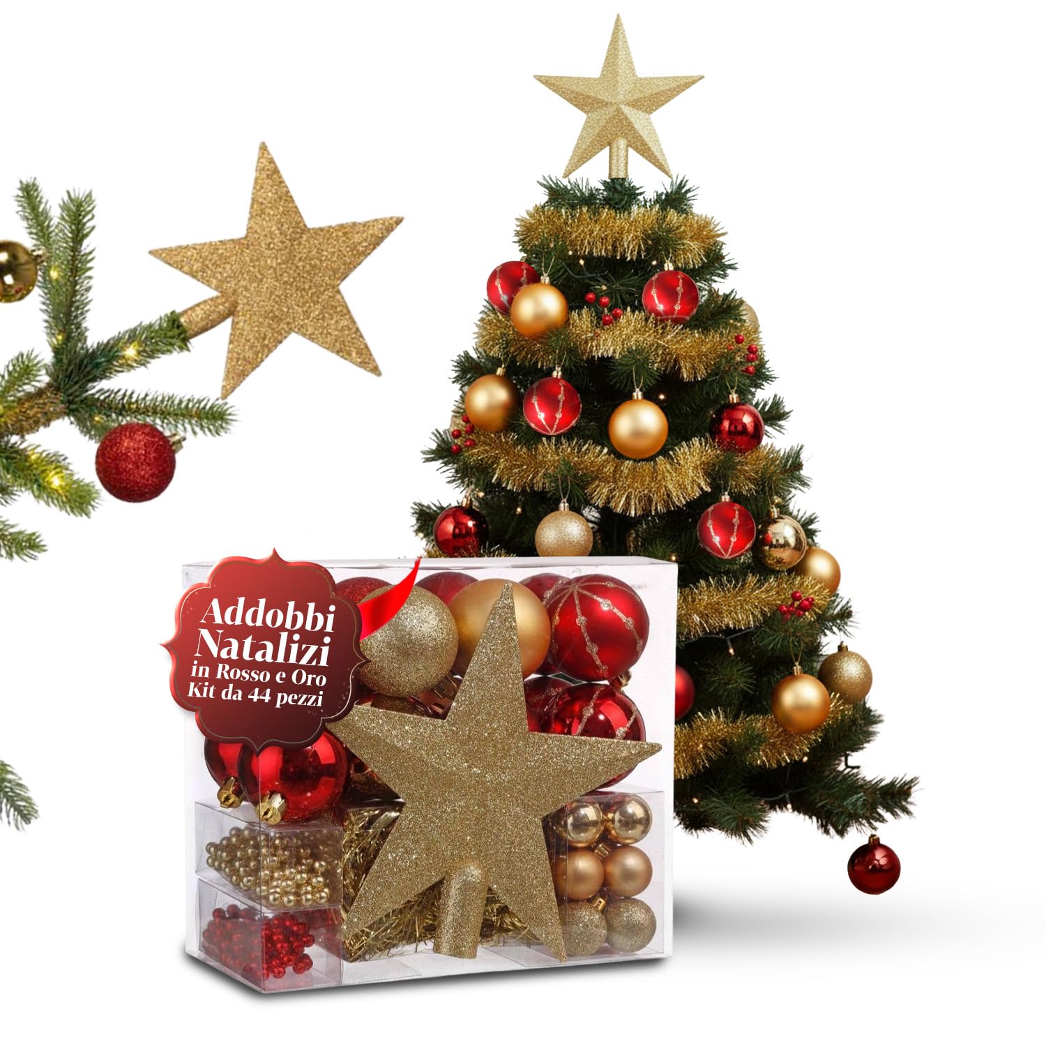 Décorations de Noël incassables 44 pièces pour enfants et chats