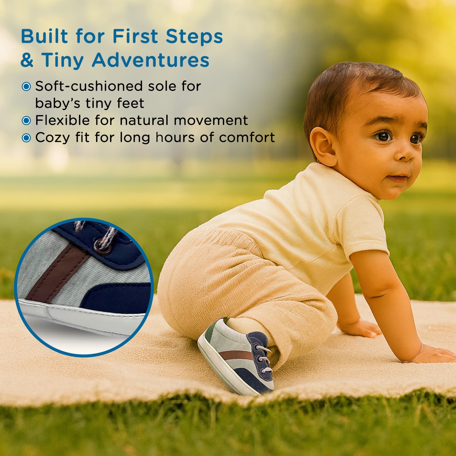 Mee Mee Soft Light Weight Booties | Unisex Shoes | Anti Skid | Attractive Colors & Designs | 6 Months + - Image 2 thumbnail