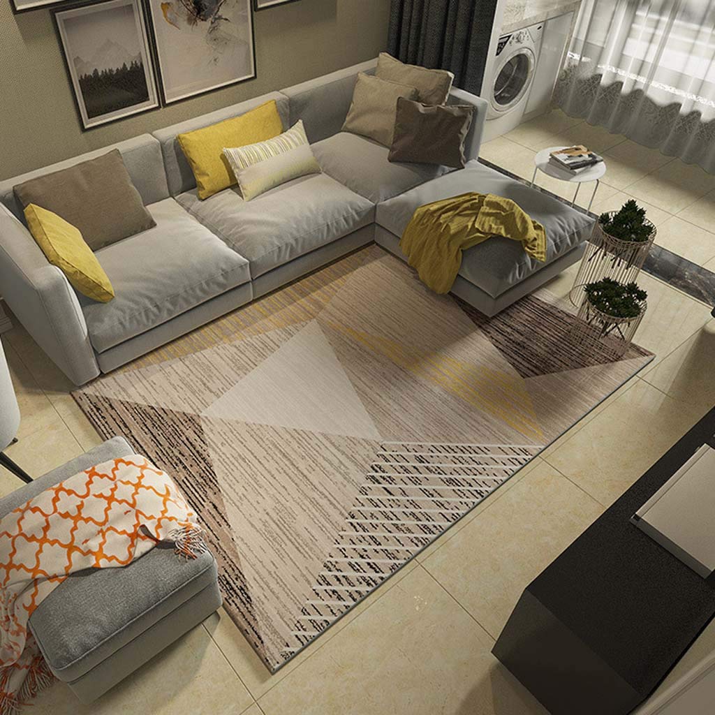 Tapis moquette géométrique chambre et foyer - Dimensions 120 * 160 cm