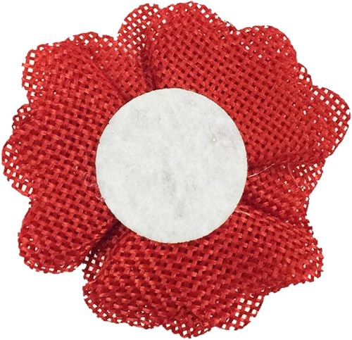 Miniatura 7 de allydrew Shabby Chic - Flor de arpillera de 3 pulgadas de diámetro (juego de 12), champán