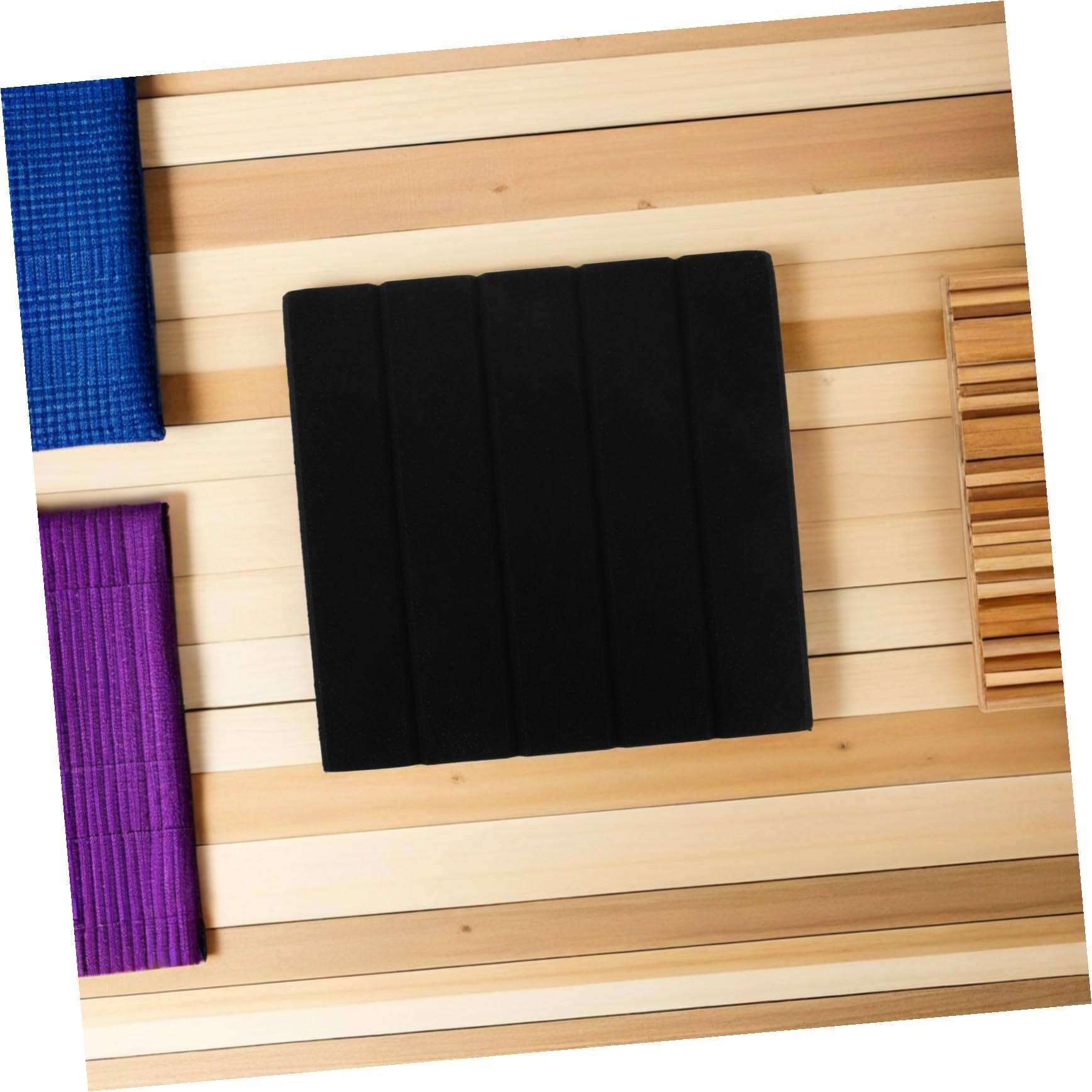 Kisangel 12 pezzi Pannelli Fonoassorbenti Autoadesivi Nero Verticale per Pareti Ufficio Studio Teatro Insonorizzanti e Decorativi con Assorbimento Sonoro Professionale