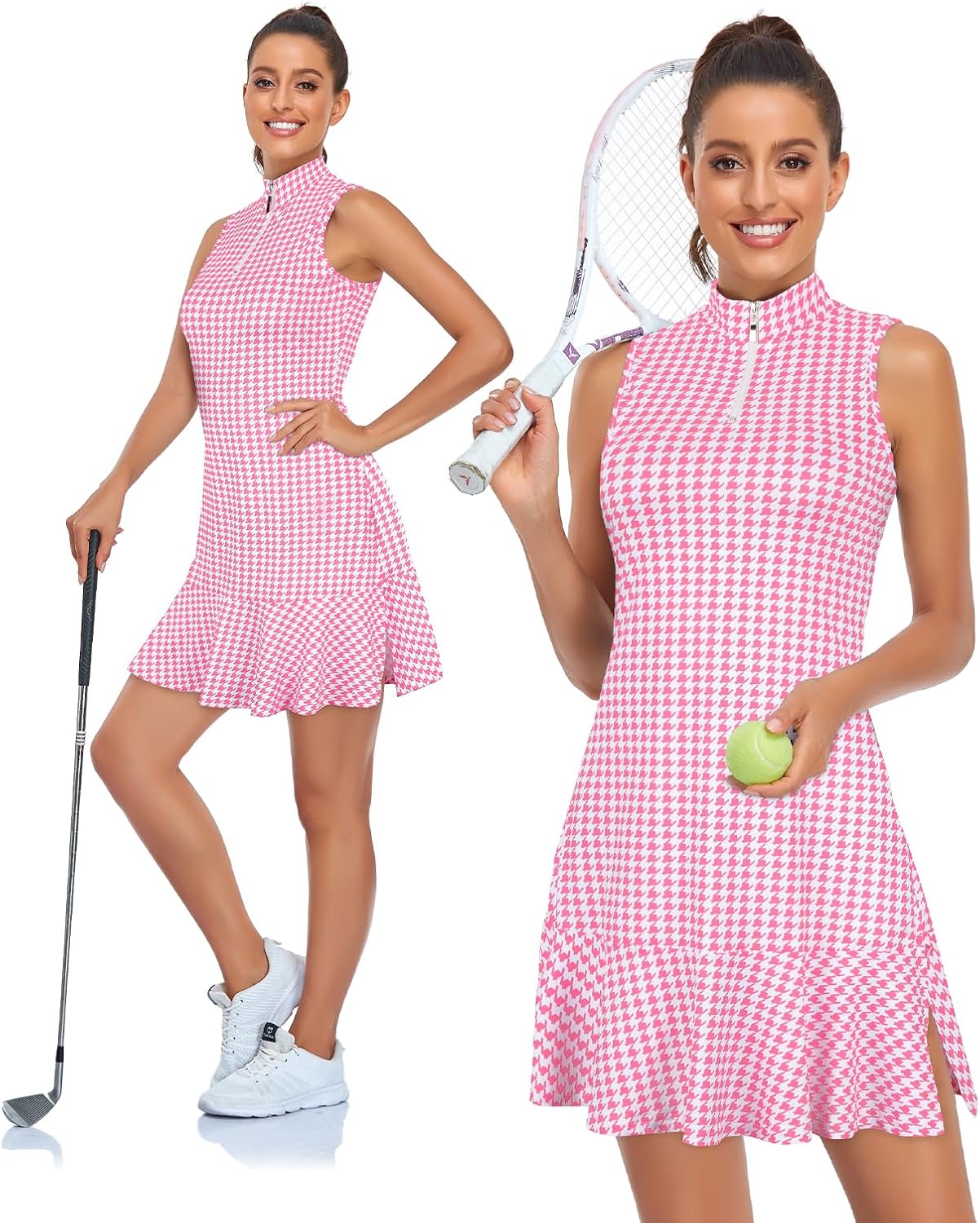 Cucuchy Womens Golf Tennis Dress Sleeveless Athletic Sports Workout Dresses - Image 5