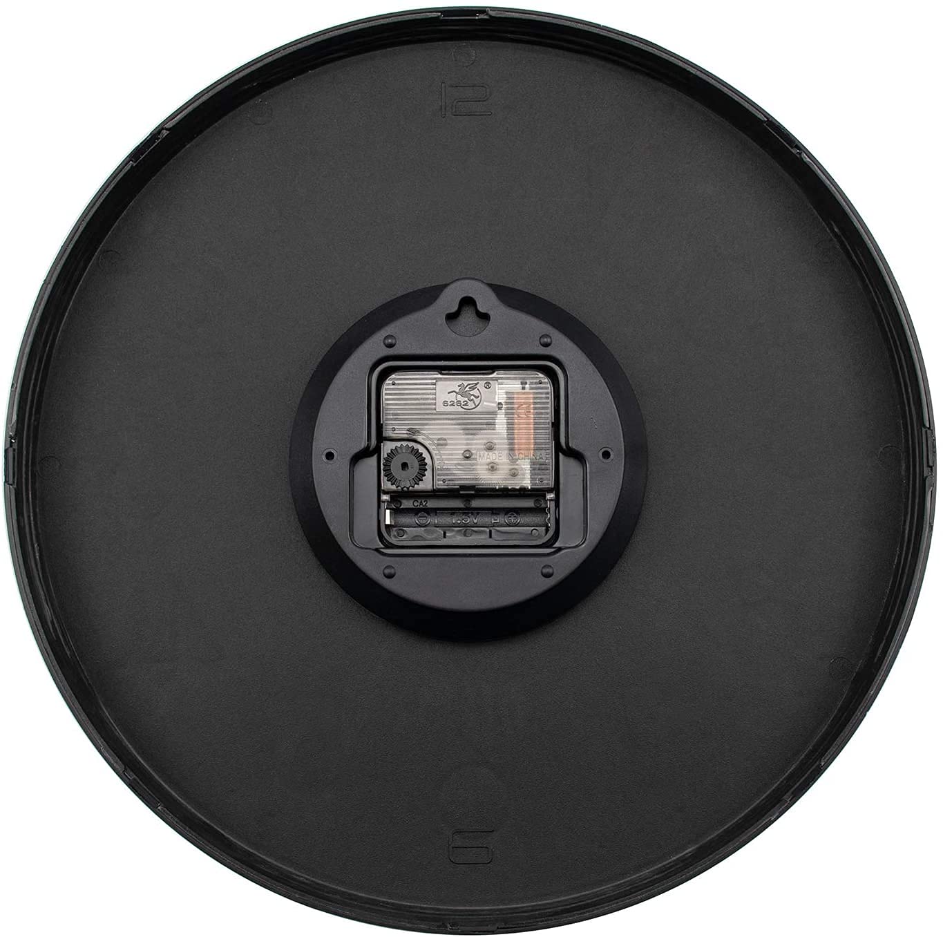 Tebery 30 cm Reloj de Pared sin Tic TAC, Modern, silenciosa, Gran Esfera Negro