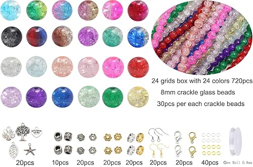 Miniatura 56 de Pamir Tong 1500 cuentas redondas de vidrio de 0.236 pulgadas a granel, cuentas de jade imitativo, cuentas sueltas para hacer joyas, aretes, collares