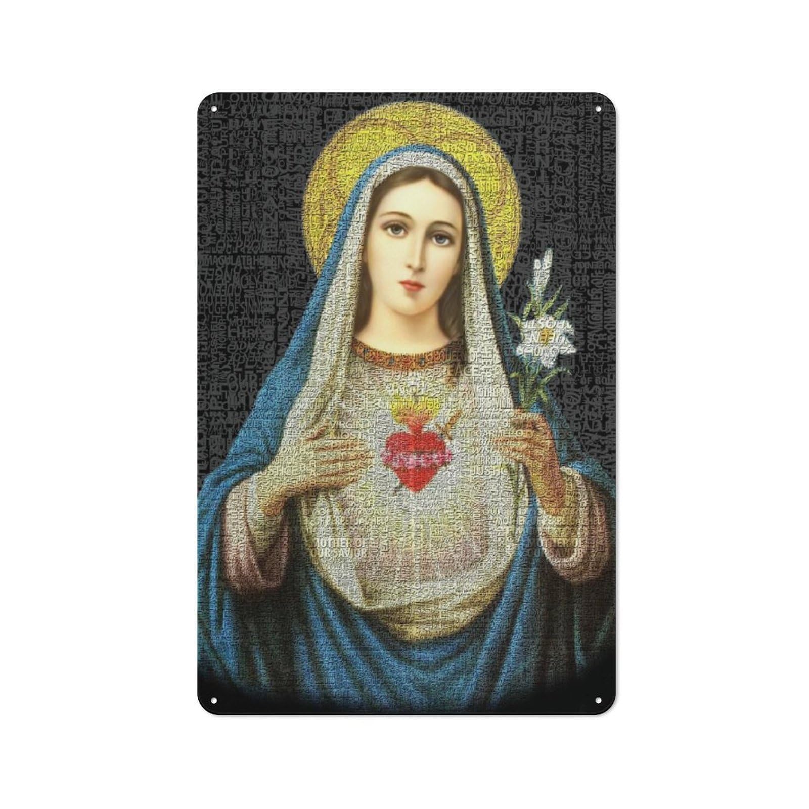 Junmoney Mary Retro Metal Wall Sign 30X20cm For Hobby Room Or Studio, For Garage, Workshop And Man Cave Decoration