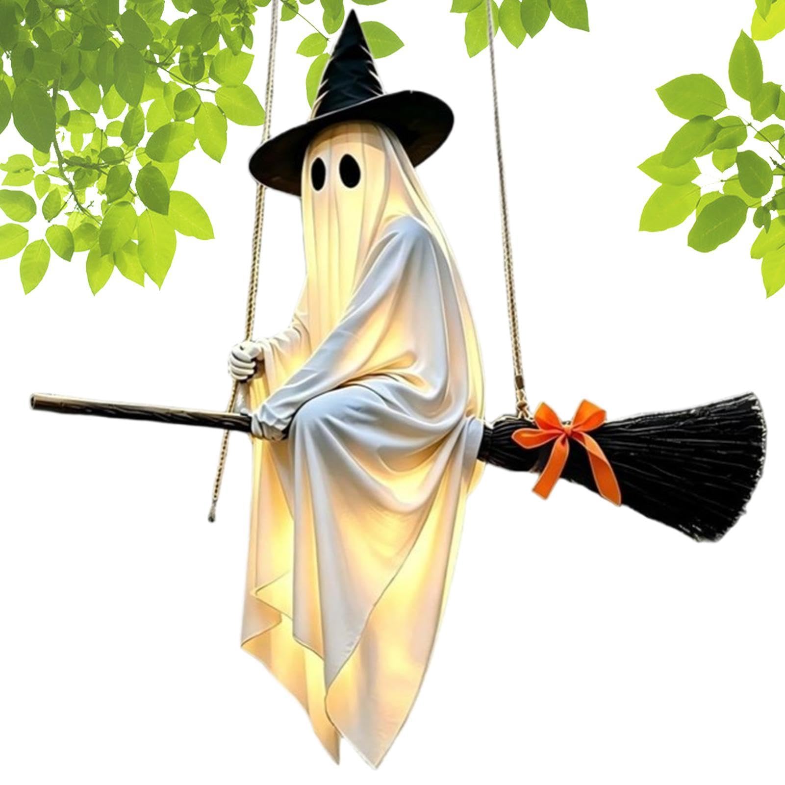 Fantôme Halloween suspendu pour illuminer facilement une terrasse sombre