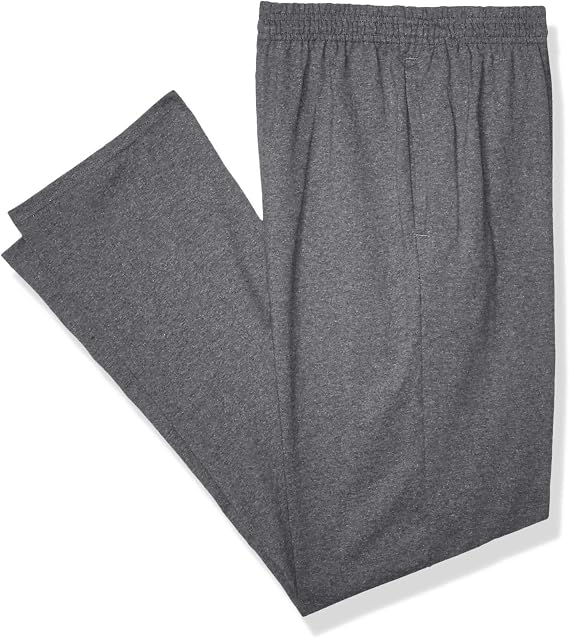 Hanes Men's Sweatpants Pack - 3-Pack - Essentials Midweight Cotton Jersey Lounge Pants - Open Bottom - Pockets - 32