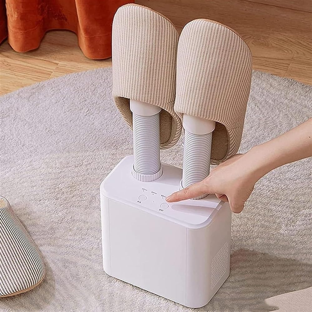 Electric Shoe Dryer, 150W Boot Warmer Heater with 4 Gear Timer 120MIN Foldable Stretchable Design Quick Drying & Eliminate Odor 55℃ Intelligent Constant Temperature