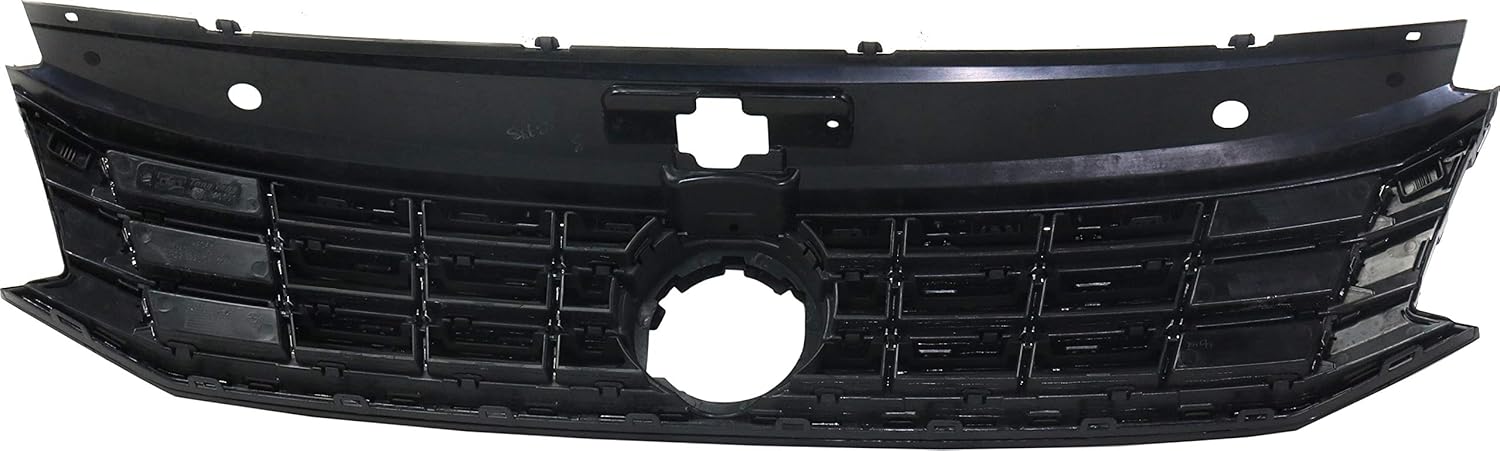 Garage-Pro Grille Assembly Compatible with Volkswagen Passat 2016-2018 Painted-Black with Chrome Molding LED Headlights Canada