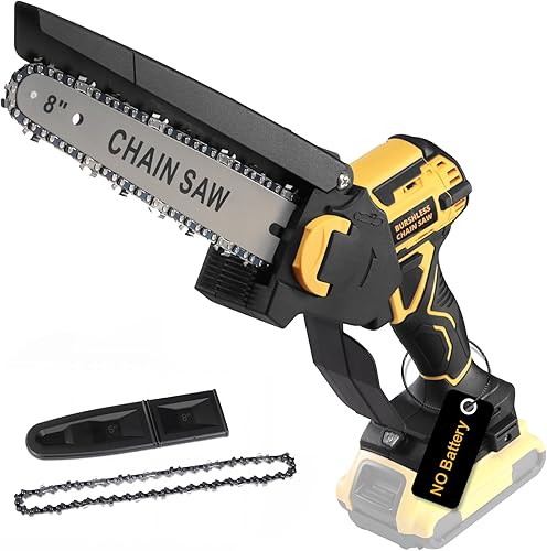 Motosierra para batería Dewalt de 20 V MAX, motosierra de poda inalámbrica sin escobillas de 8 pulgadas, corte rápido y potente de 24.6 piesS,