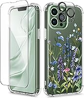 Vista 91 de GVIEWIN - Funda para iPhone 11 con protector de pantalla + protector de lente de cámara, cubierta protectora transparente suave de poliuretano