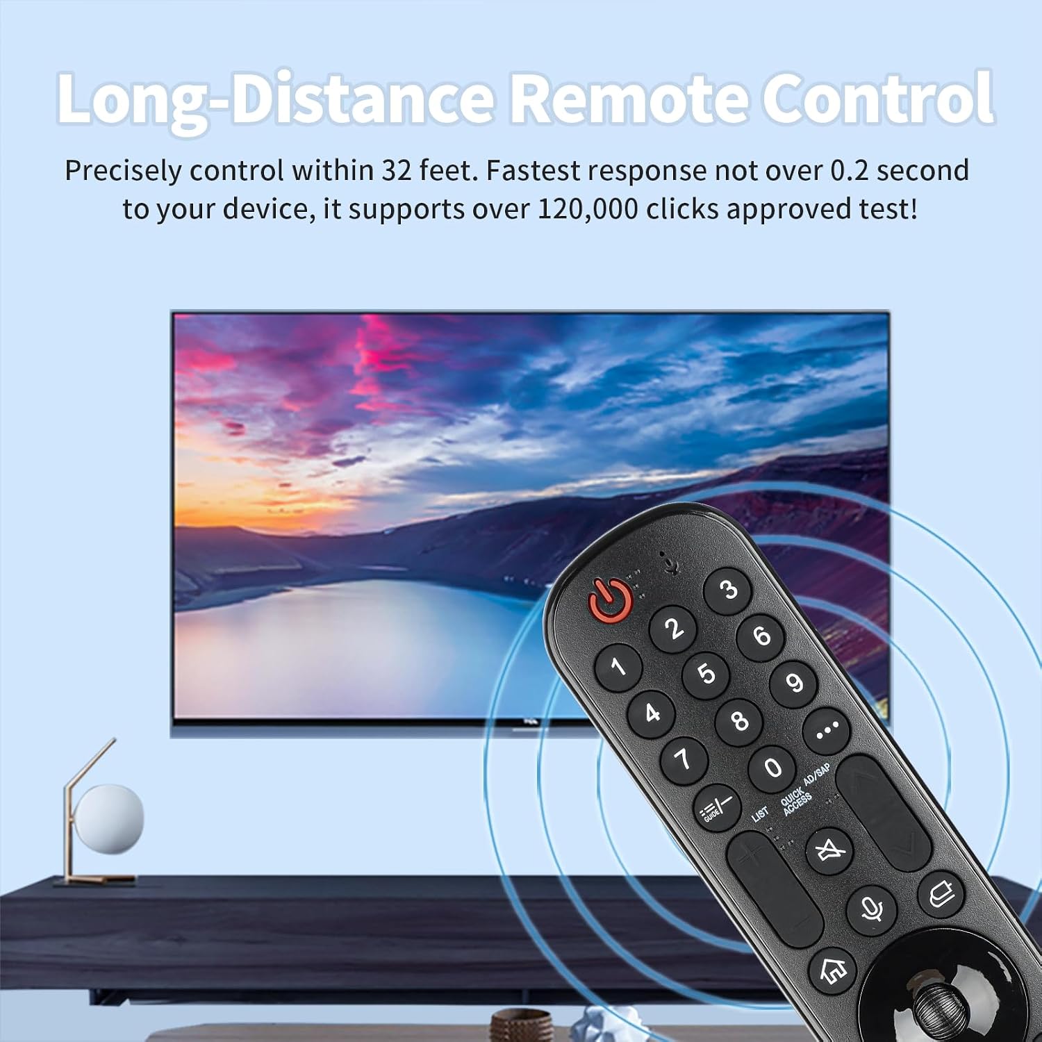 MR23GN AKB76043202 Remote Control Compatible with LG Smart TV 2018-2023 LG UHD OLED QNED B3 C3 G3 NanoCell 4K 8K Smart TVs, Compatible with LG Remote Control AN-MR23GA/GN AN-MR22GA/GN AN-MR21GA