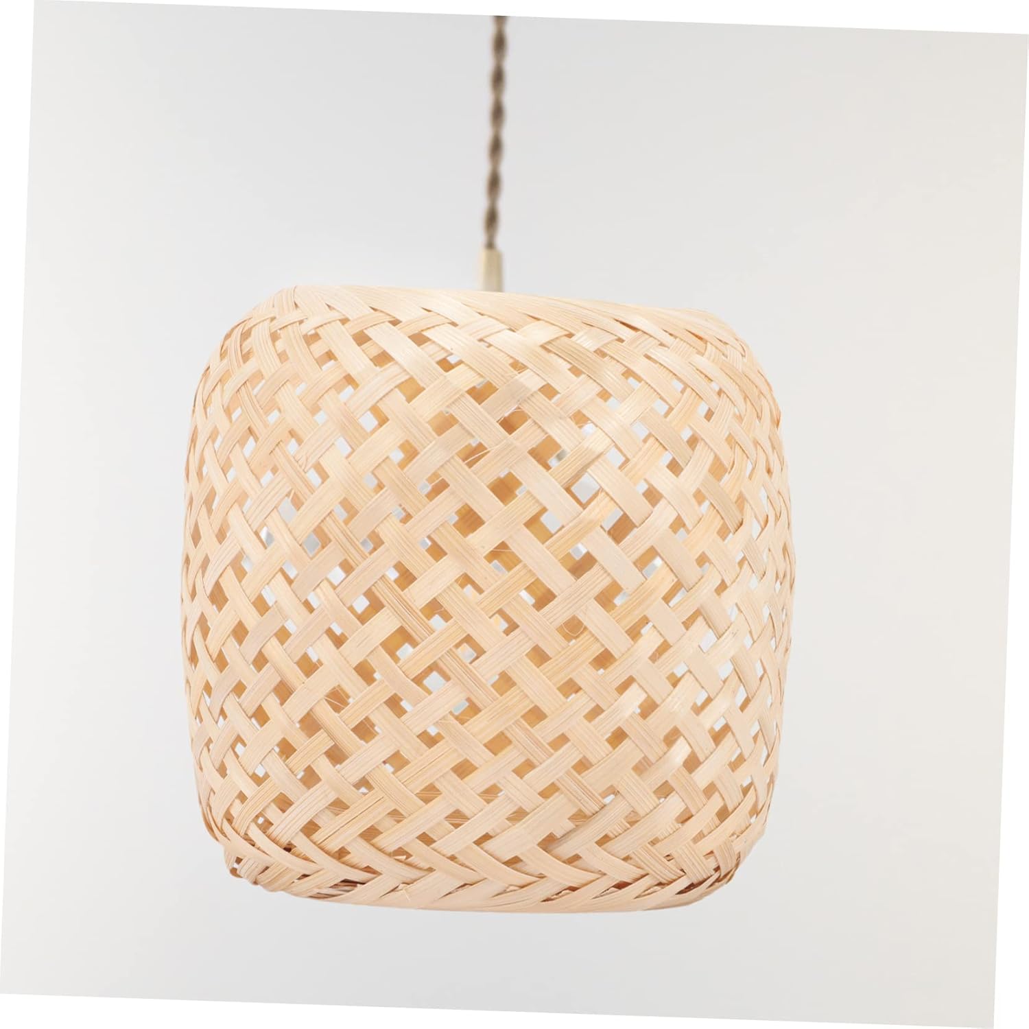 DOITOOL 3pcs Handmade Weave Lamp Shade for Pendant Lighting Natural Decorative Lantern for Bedroom Room and Holiday Home Decor