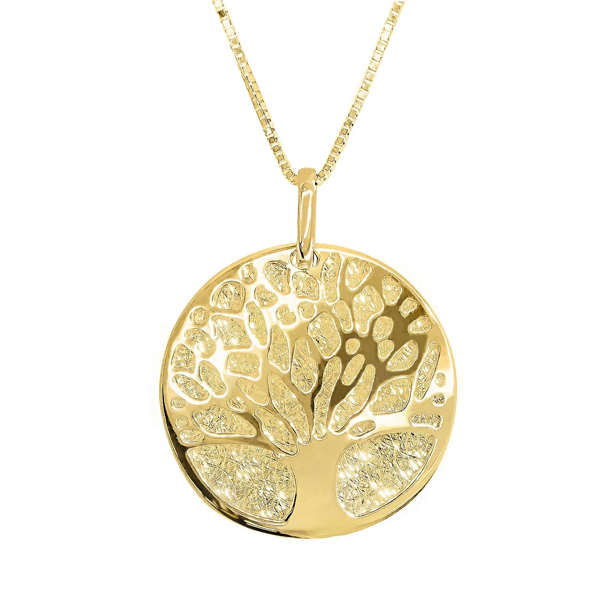 Collana Oro 14 Carati Foglia D'alloro Doppio Colore | Forme Di Lucchetta 45 Cm Riducibile A 42 | Gioiello Made In Italy Con Certificato