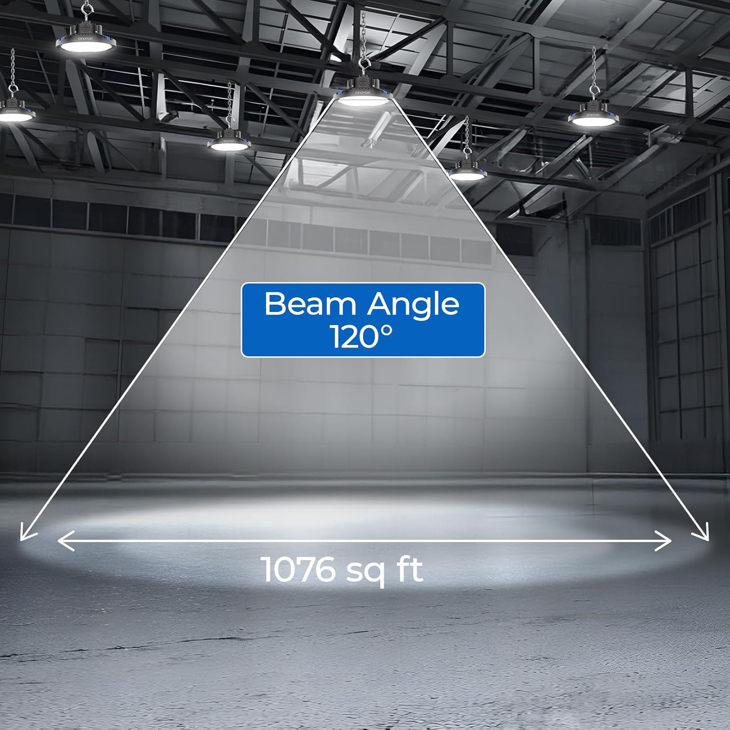 CINOTON UFO LED High Bay Light, 160W/120W/80W Switchable, AC100-277V LED Shop Lights with US Plug, 24000LM Dimmable 0-10V Commercial Bay Lighting for Garage Workshop 5000K Daylight-UL Listed, 4 Pack
